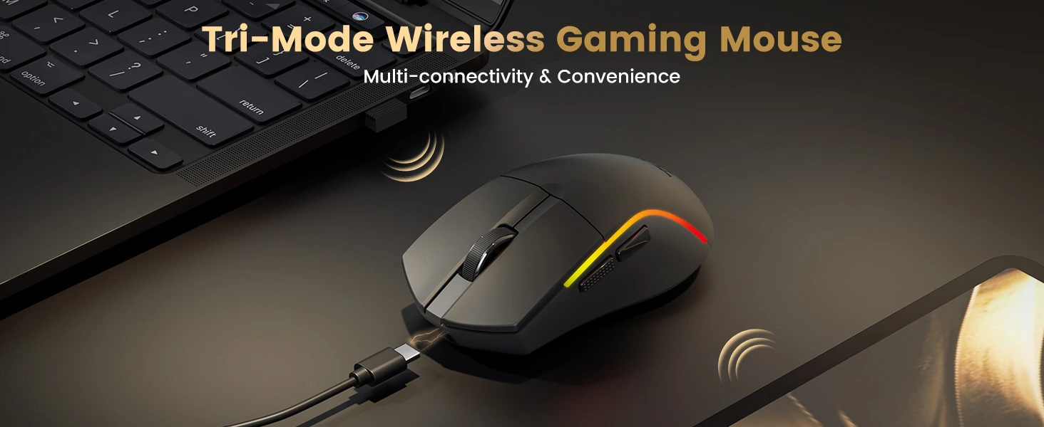 ماوس ريدراجون M816-STD RGB لاسلكي للألعاب - أسود