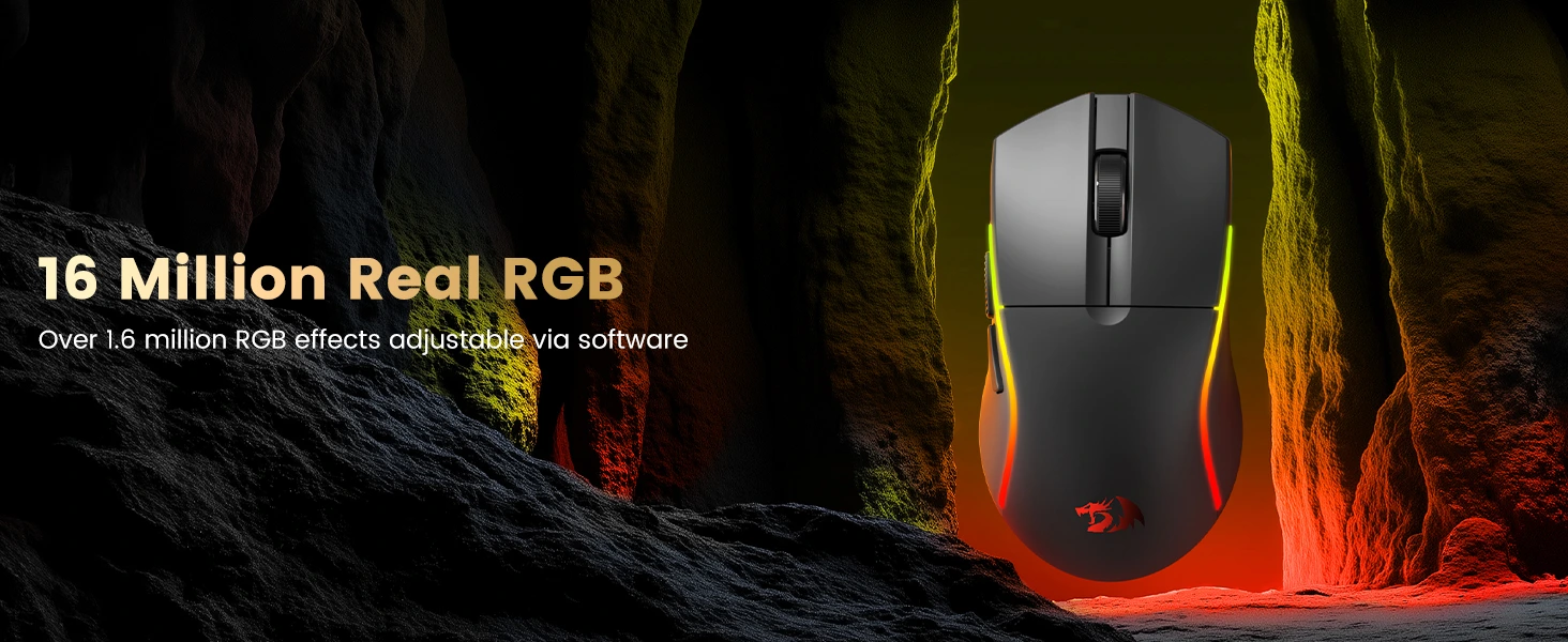 ماوس ريدراجون M816-STD RGB لاسلكي للألعاب - أسود