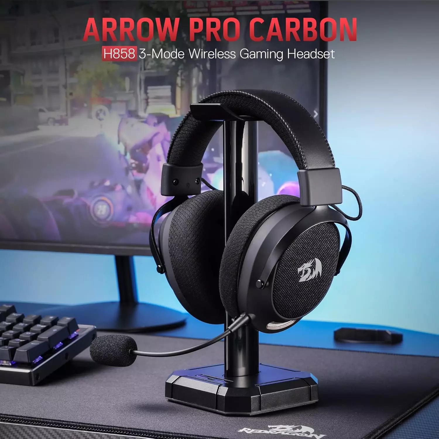 Redragon H858 Arrow Pro Carbon 4-Mode Headset - Black