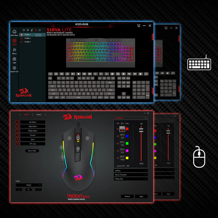 Redragon S151 Membrane Wired RGB Gaming Keyboard & Mouse Combo