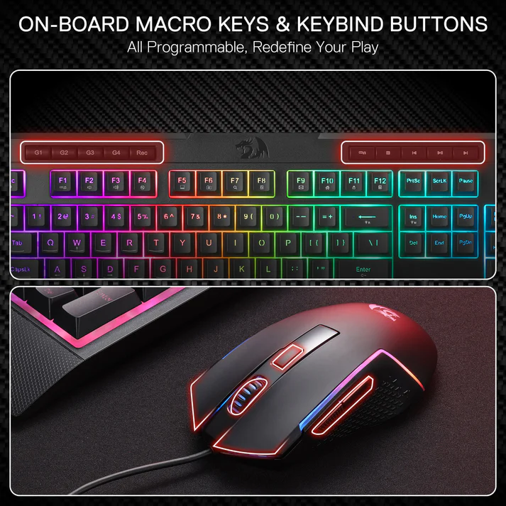 Redragon S151 Membrane Wired RGB Gaming Keyboard & Mouse Combo