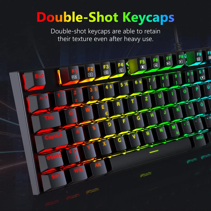 Redragon K565R RUDRA Rainbow Mechanical Gaming Keyboard Brown Switch