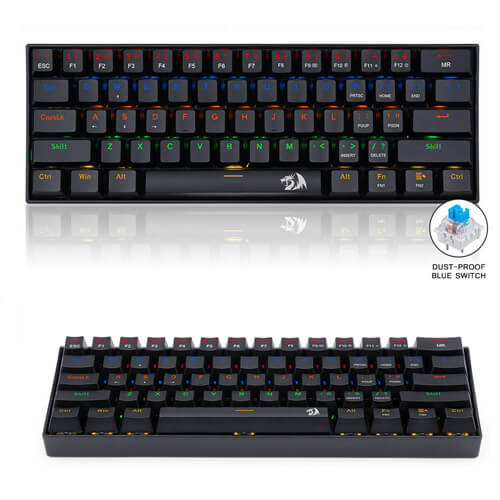 Redragon K606 Rainbow Mechanical Gaming Keyboard blue switch - Games 2