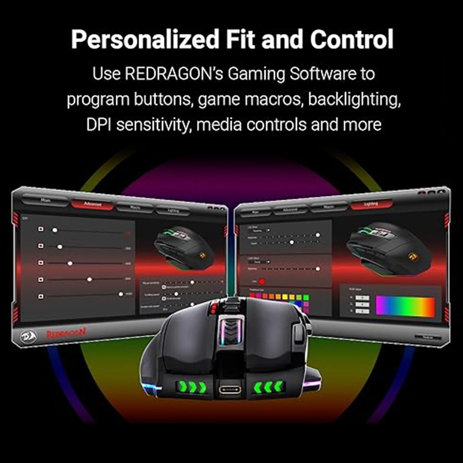 Redragon Sniper Pro M801P RGB Dual mode Gaming Mouse - Black