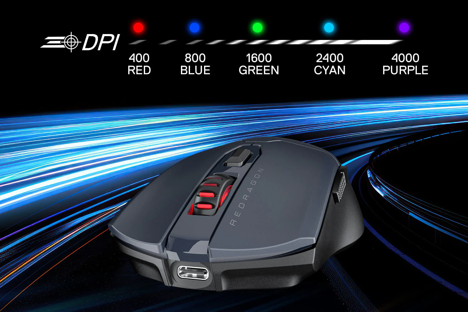 Redragon FYZU M995 LIT Tri Mode Gaming Mouse - Black
