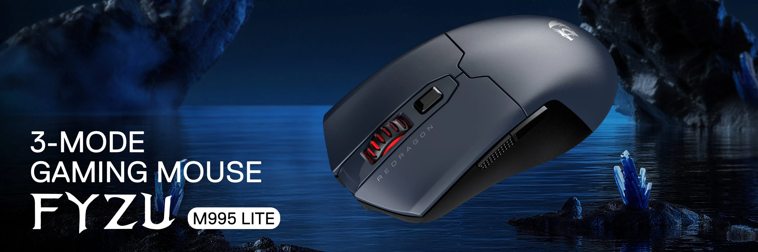 Redragon FYZU M995 LIT Tri Mode Gaming Mouse - Black