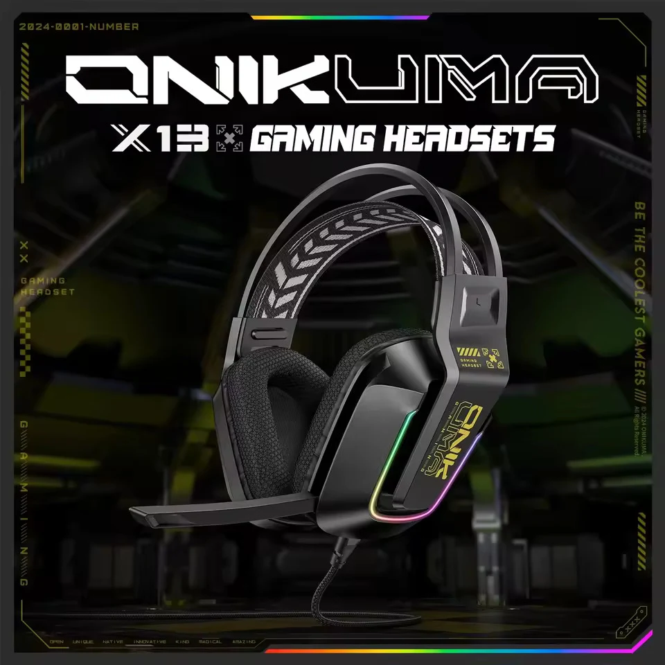 ONIKUMA X13 Gaming Headset - Black