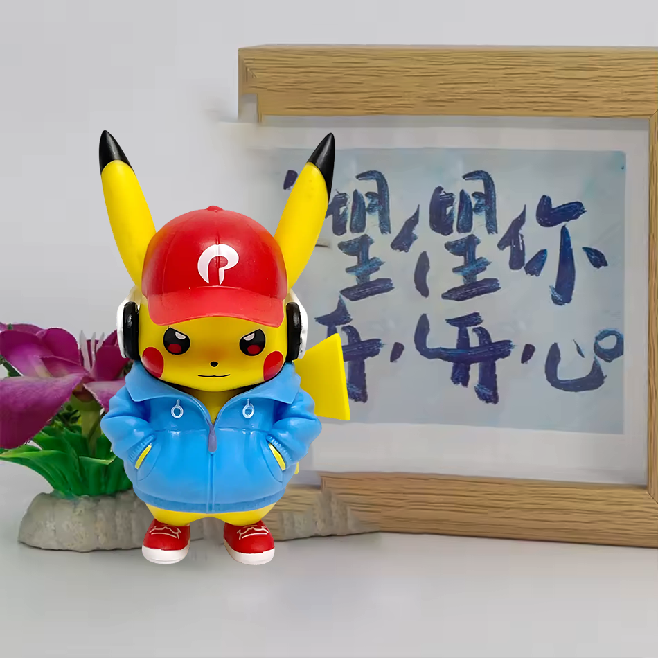 Pokemon Pikachu Red Cap & Blue Jacket Mini Figure