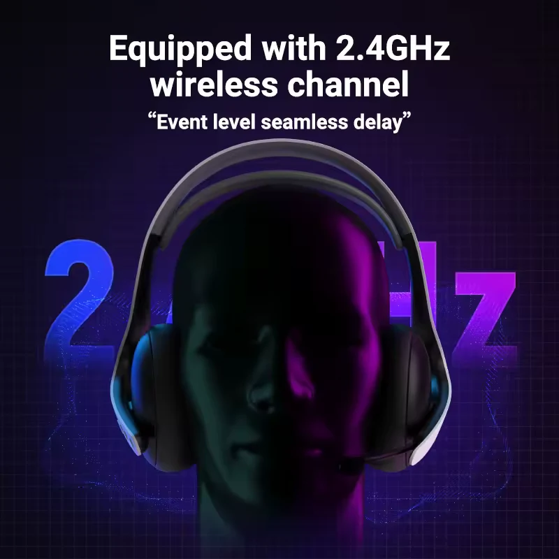 بلاي إكس H01 سماعة جيمنج لاسلكية 2.4GHz - أبيض
