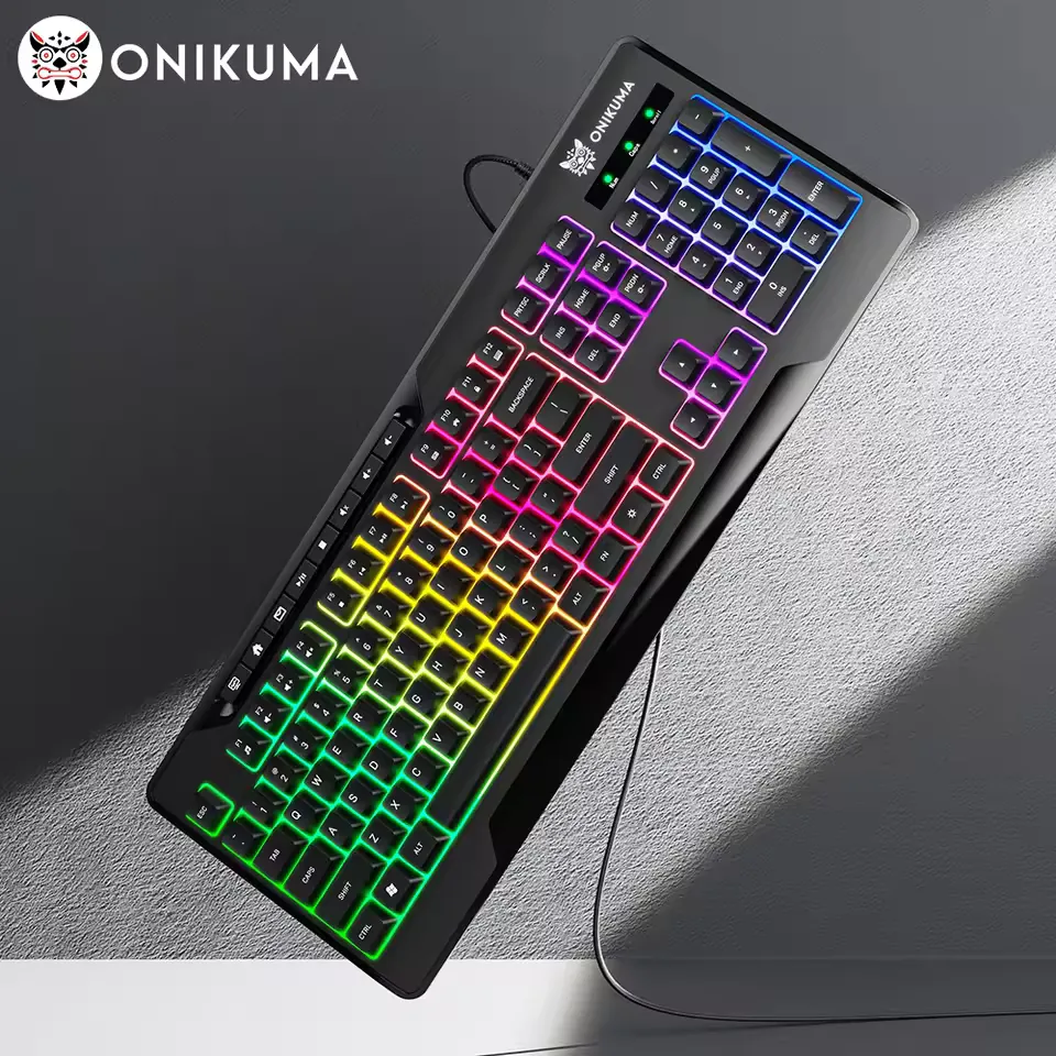 ONIKUMA G32 RGB Wired Membrane Keyboard Black