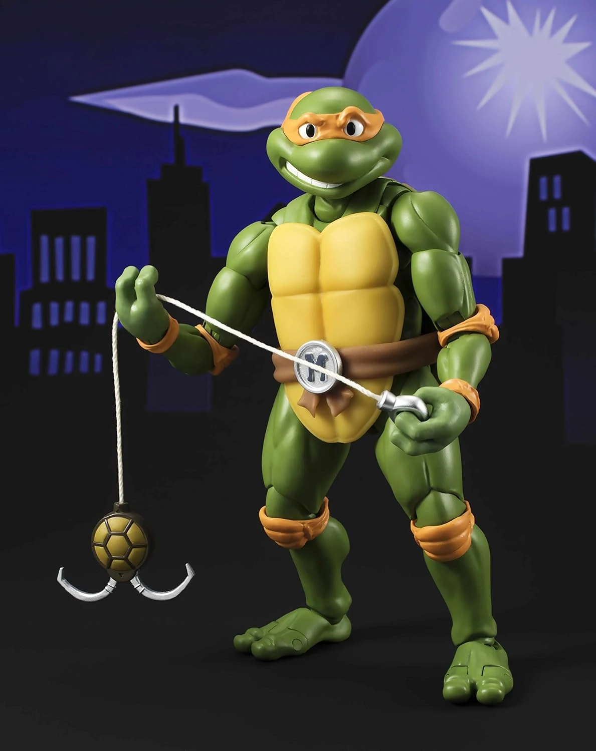 Close-up sculpt of Michelangelo action figure