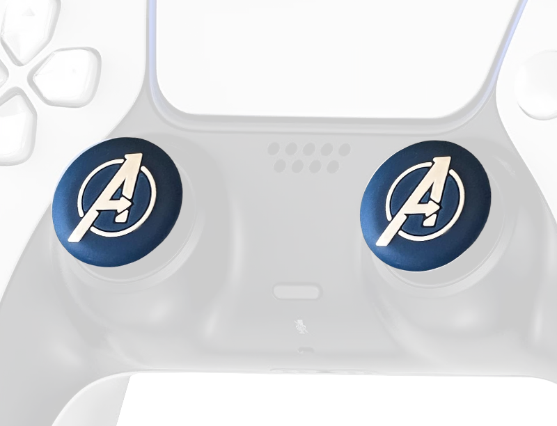 Deadskull Avengers White Logo Thumb Grips Blue 4-PCS