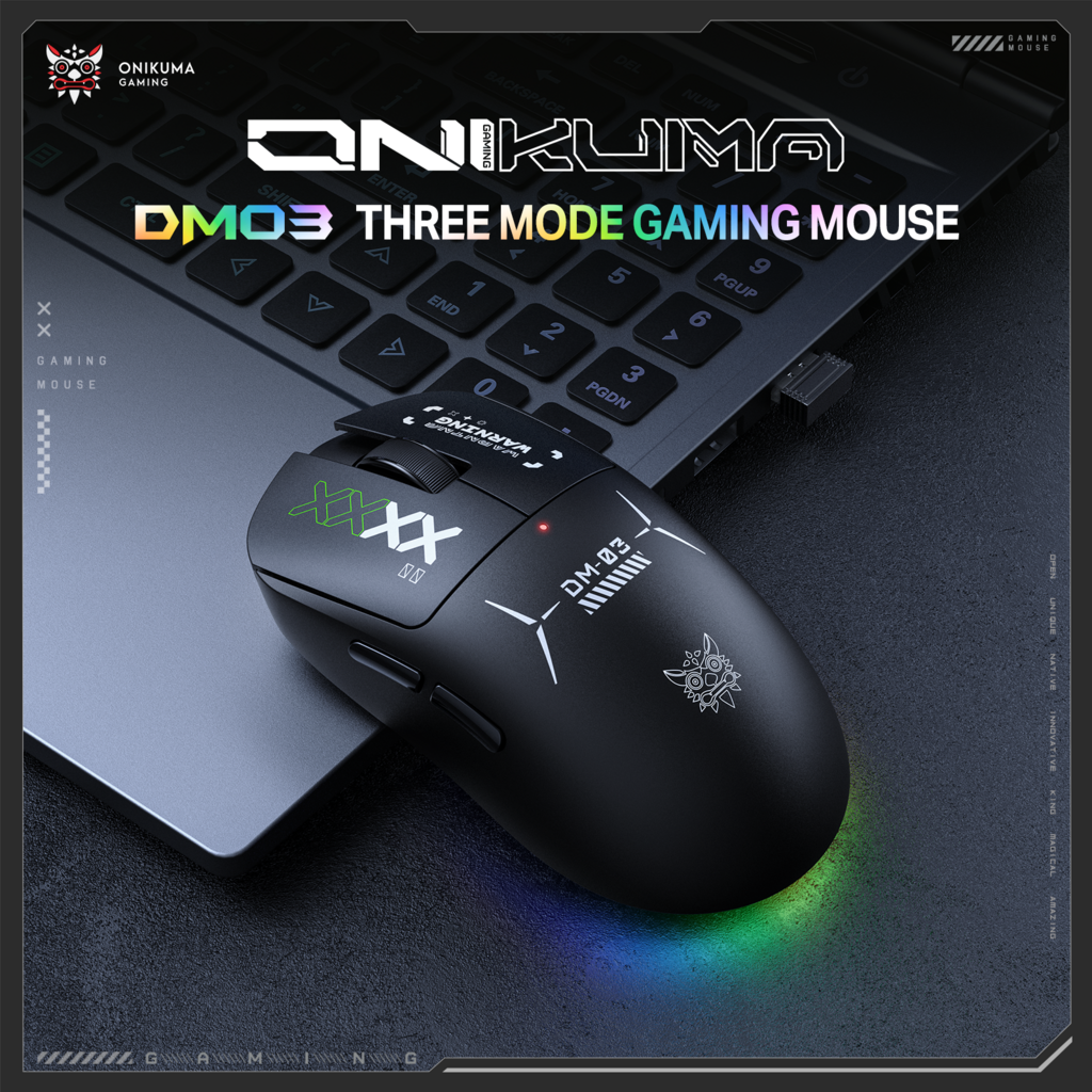 ONIKUMA DM03 Tri-Mode RGB Gaming Mouse Black