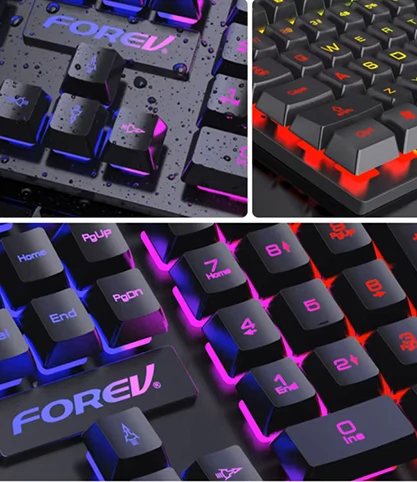 Keyboard Forev FV-Q1S with Rainbow Backlit LED Membrane