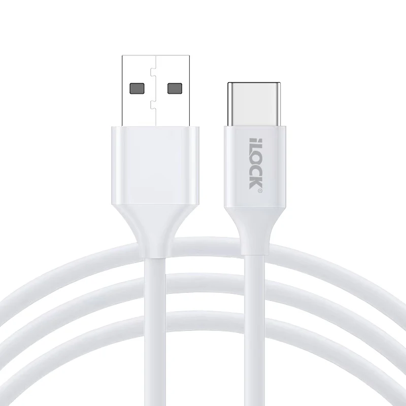 كابل آي لوك USB-A إلى تايب-سي للشحن السريع 1 متر - أبيض