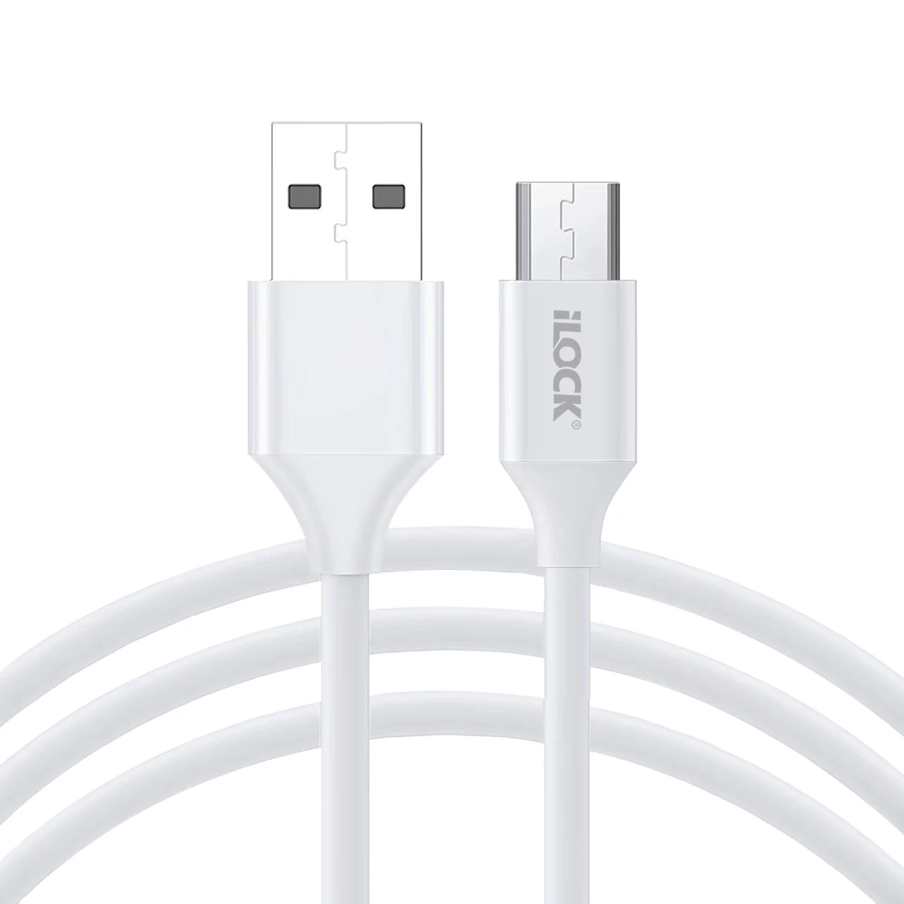 iLOCK Fast Charging & Data USB-A to Micro USB Cable - 1M - White