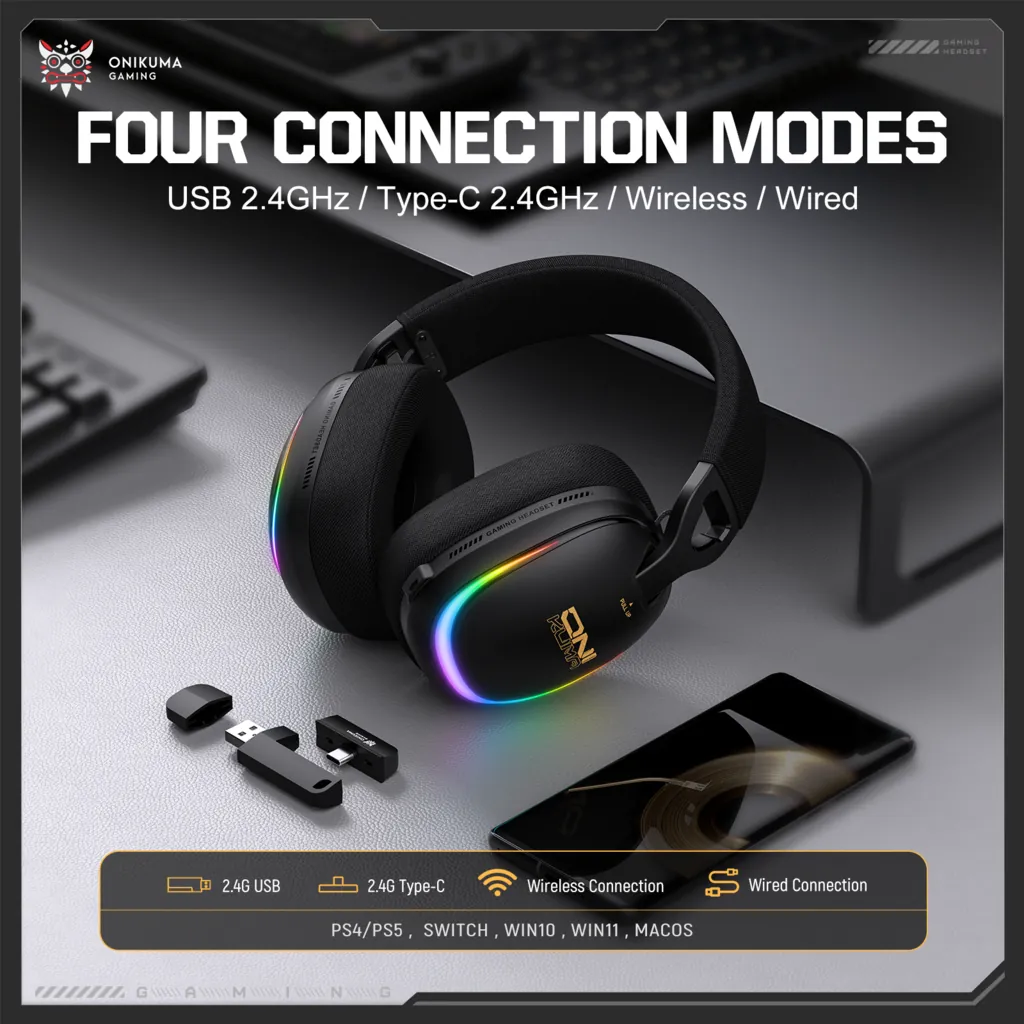 ONIKUMA GT805 Four Mode Connectivity