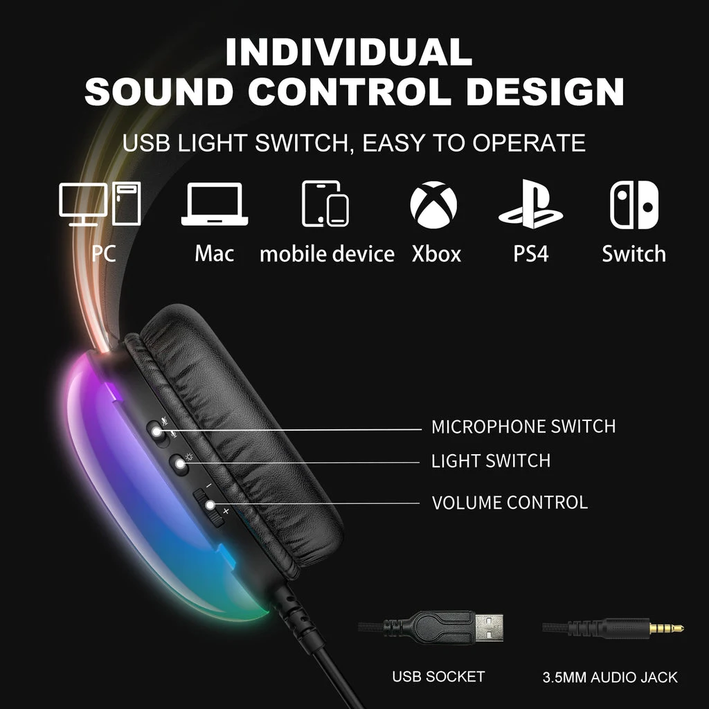 ONIKUMA X25 Gaming Headset - Black
