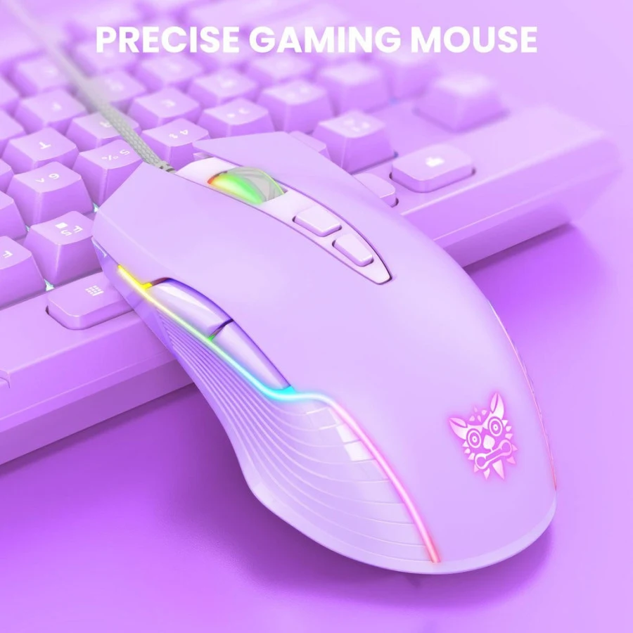 ONIKUMA CW905 RGB Wired Gaming Mouse Purple