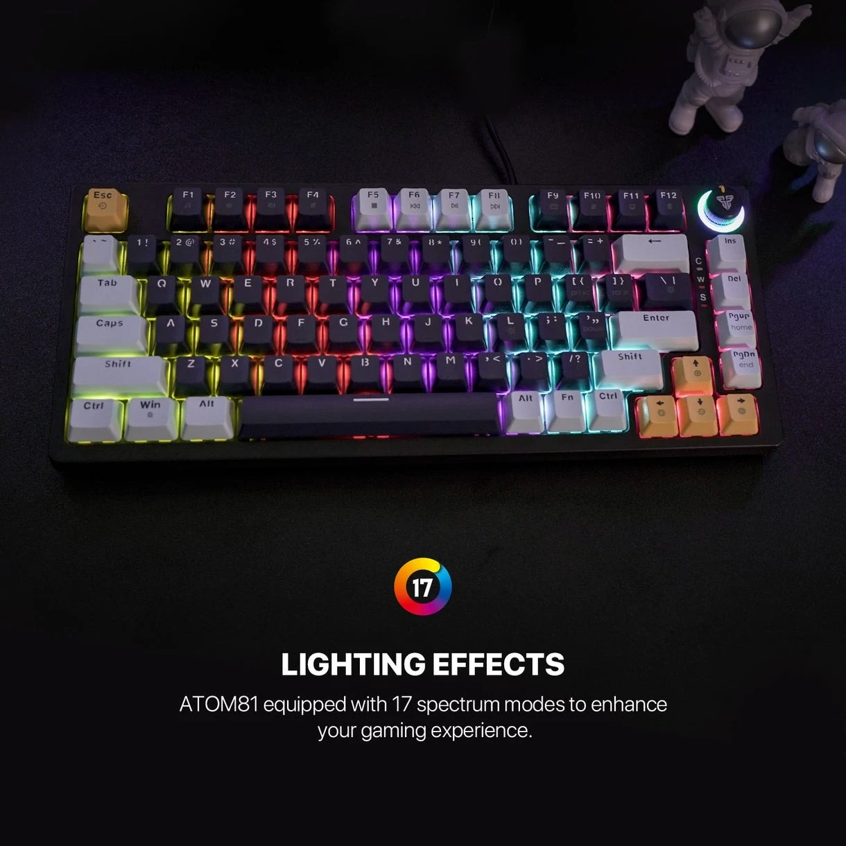 Fantech ATOM81 MK875V2 Wired Mechanical Gaming Keyboard Navy - Blue Switch