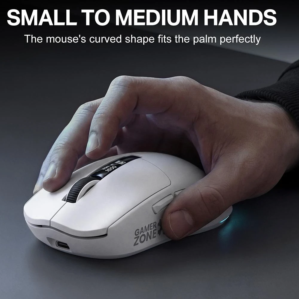ONIKUMA DM07 Tri-Mode RGB Gaming Mouse White