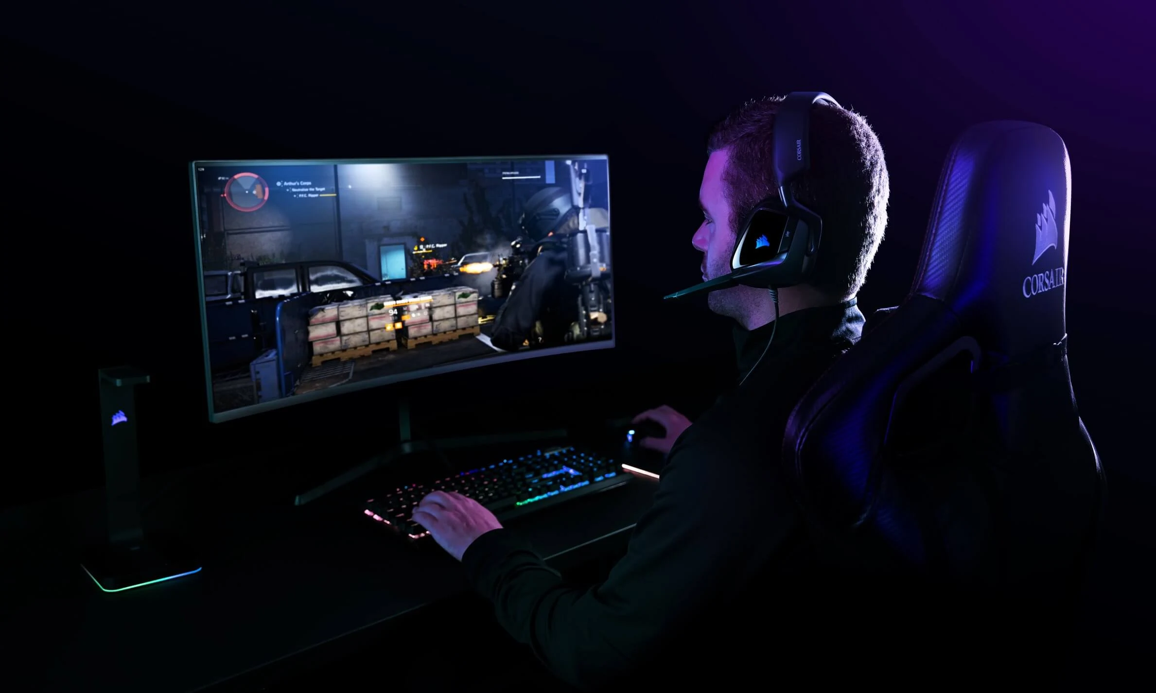 CORSAIR VOID RGB ELITE Wireless Gaming Headset - Black