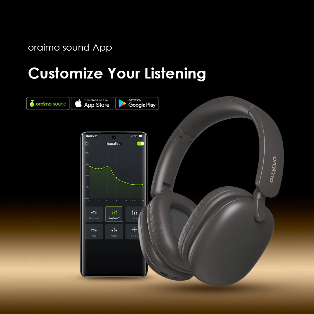 Oraimo BoomPop Lite OHP-317 Wireless Headphones - Black