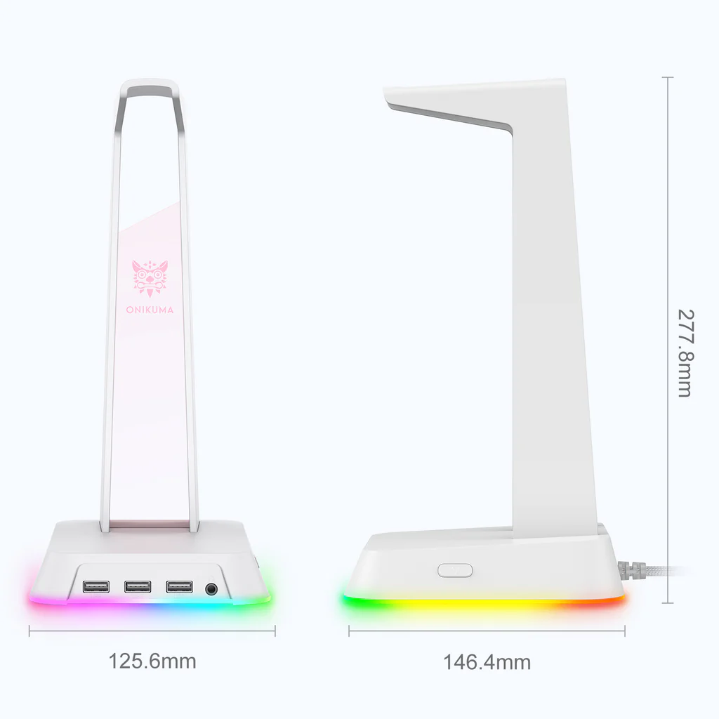 ONIKUMA ST-2 RGB Headphone Stand White