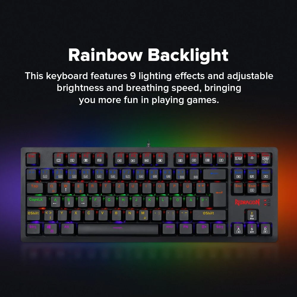 Redragon S113 Mechanical Wired Rainbow Gaming Keyboard & Mouse Combo