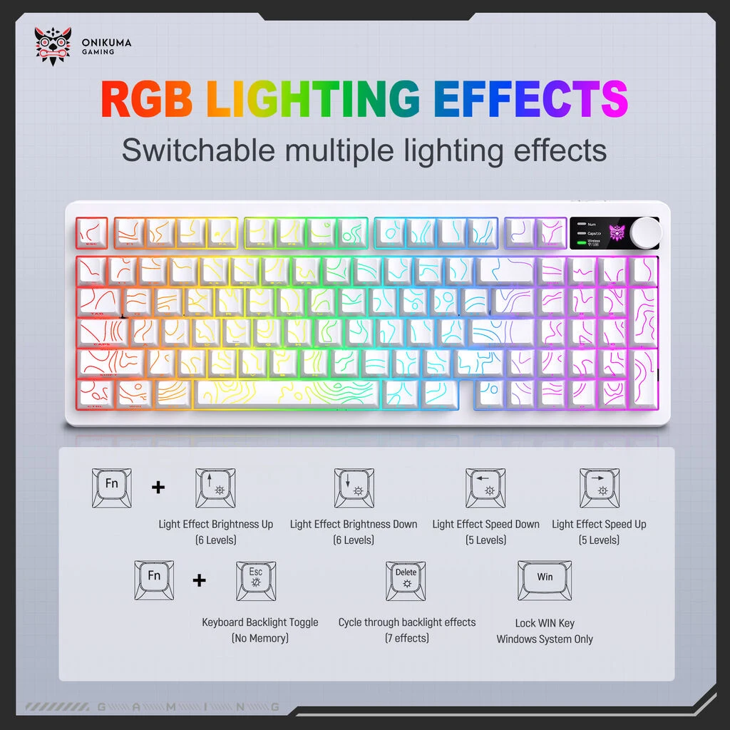 ONIKUMA MT902 RGB Backlight White