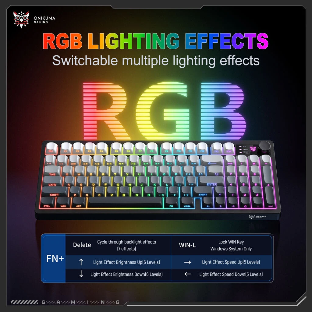 ONIKUMA MT902 RGB Lighting Effects