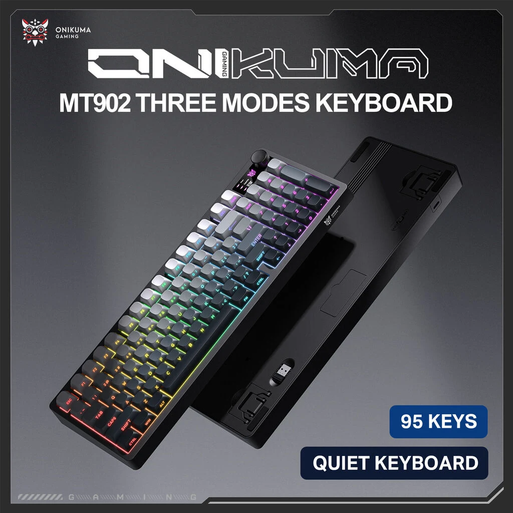 ONIKUMA MT902 RGB Keyboard Black and White Gradient