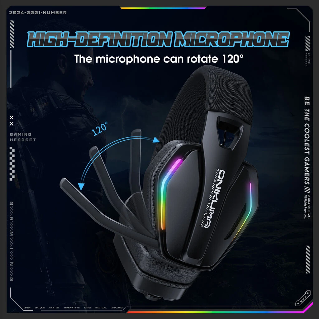 ONIKUMA GT826 Rotatable Microphone