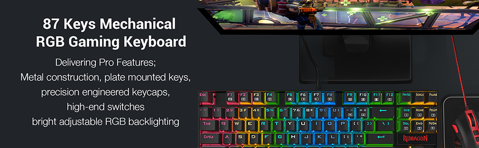 Redragon K552 KUMARA RGB Mechanical Keyboard - Brown Switch