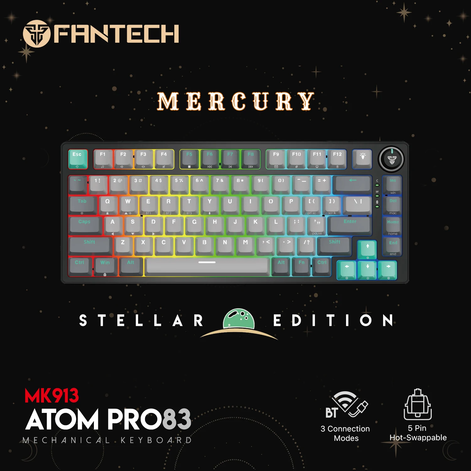 فانتك ATOM PRO83 MK913 ميركوري – أسود (سويتش أحمر)