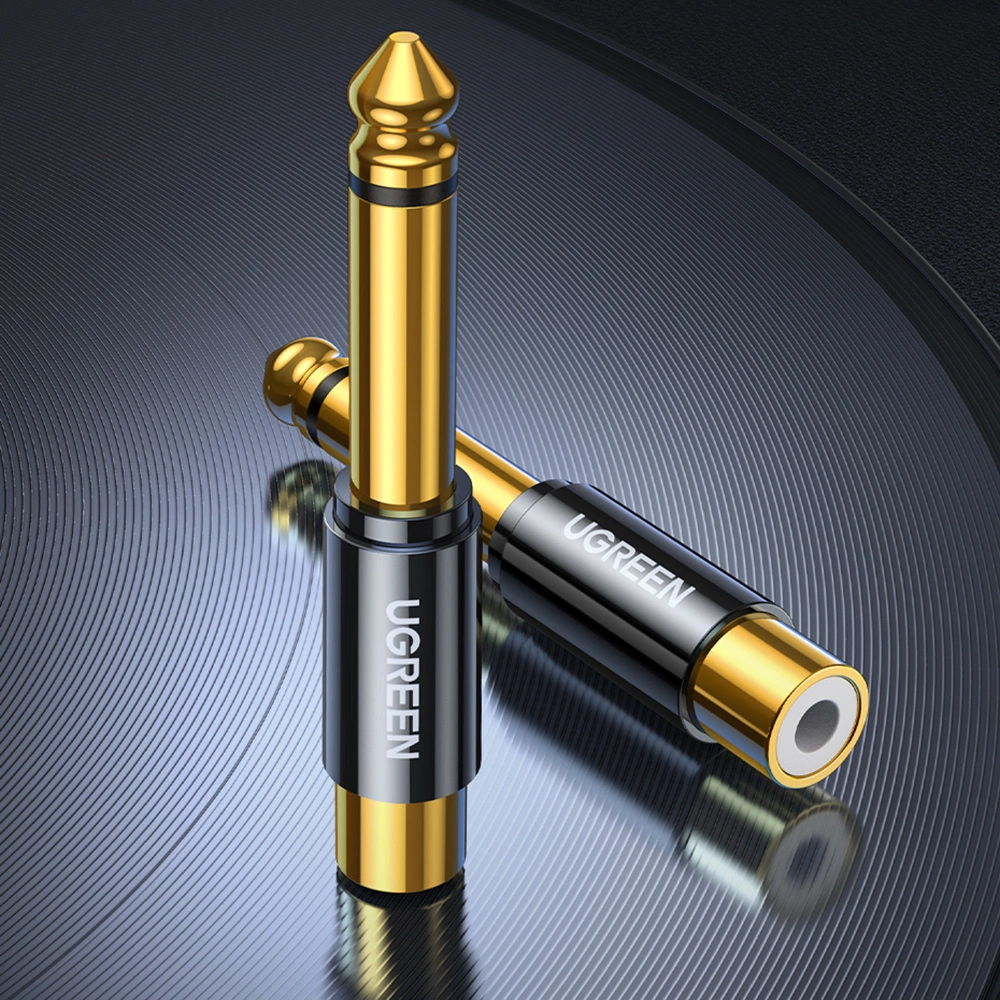 يوجرين UGREEN AV169 محوّل 6.35مم ذكر إلى RCA أنثى