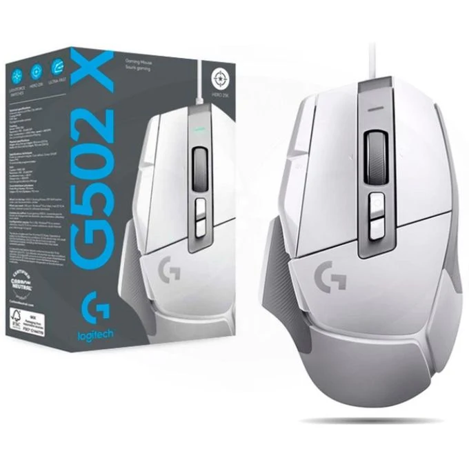 Logitech G502 X White Wired Gaming Mouse