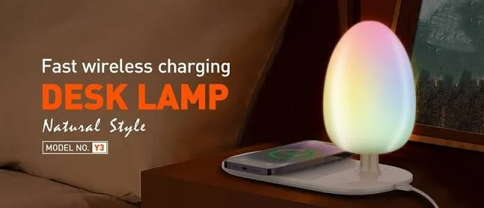 LDNIO Y3 LED Desk Lamp with 15W Fast Wireless Charging White