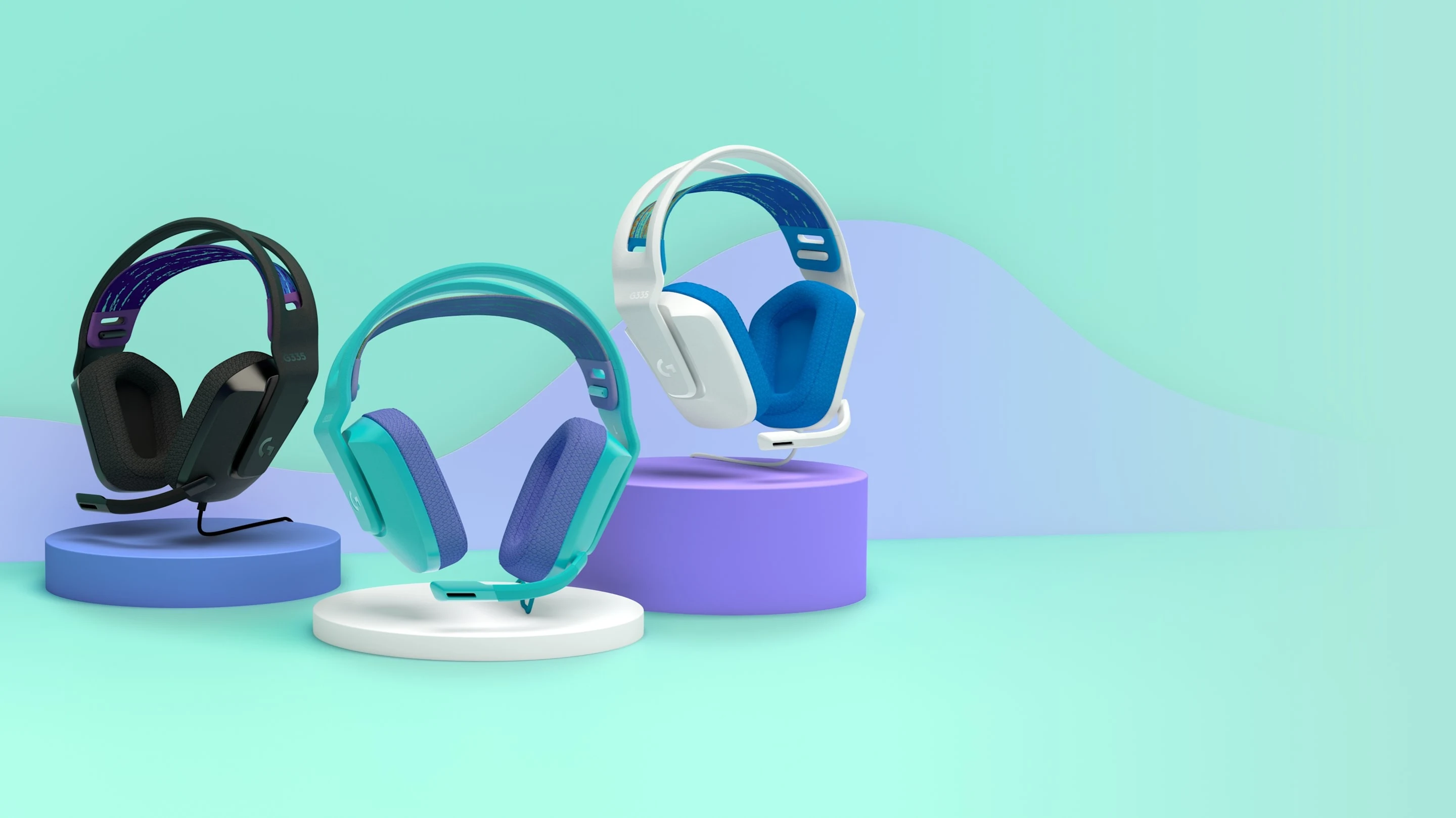 Logitech G335 Wired Gaming Headset - Mint Green