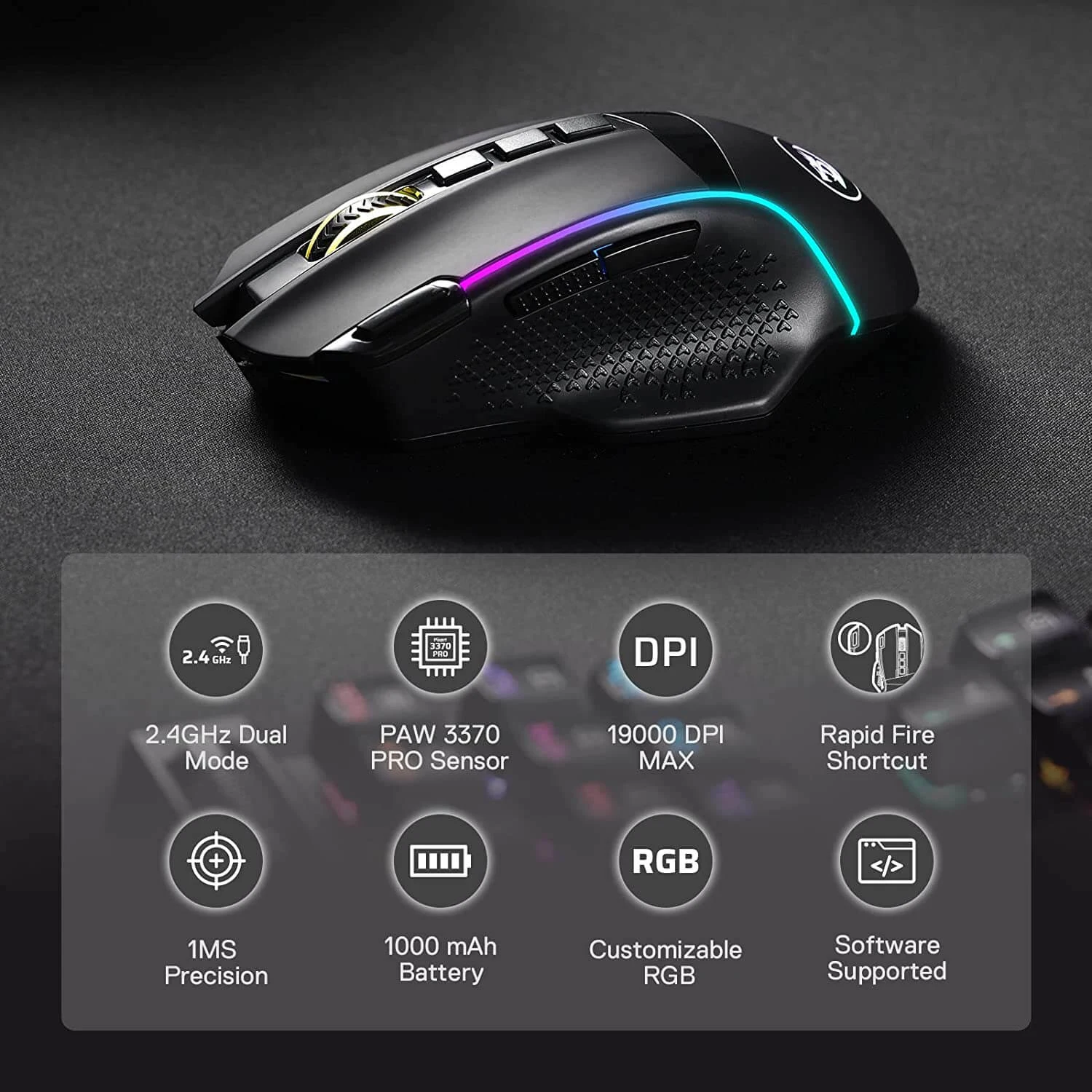 Redragon M991 Wireless RGB Gaming Mouse