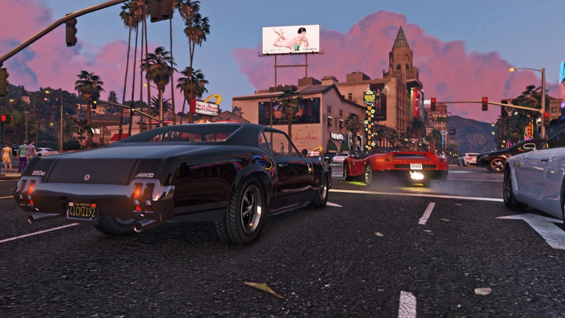 A screenshot of cars in GTA 5