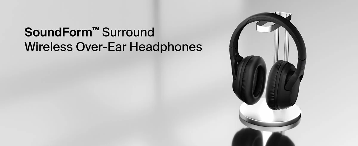 Belkin SoundForm Surround Wireless Over-Ear Headphones Black