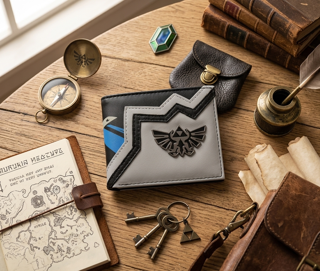 The Legend of Zelda Link and Triforce Bi-Fold Wallet