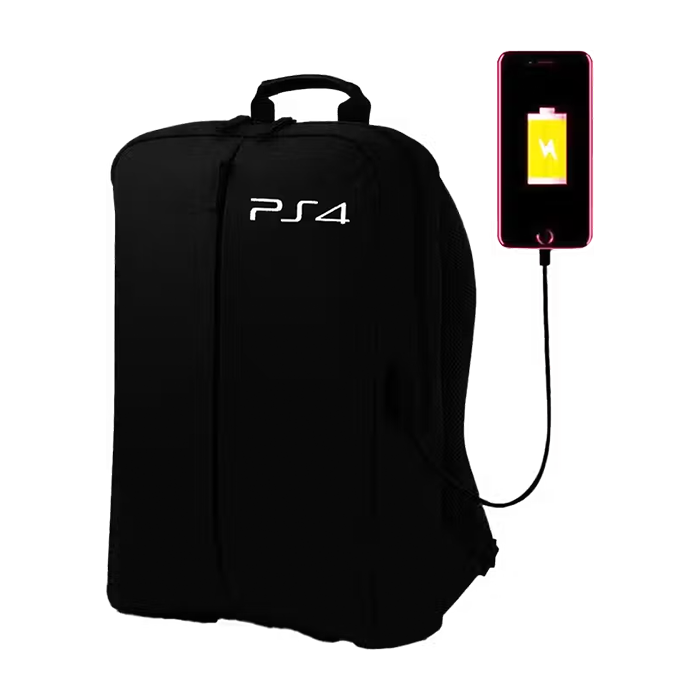 حقيبة ظهر لتخزين جهاز PS4 - أسود