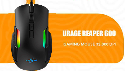 uRage Reaper 600 RGB wired gaming mouse in black