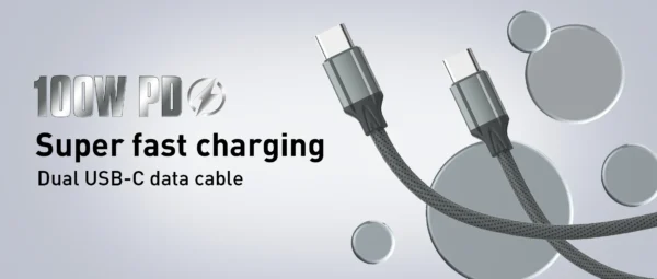 LDNIO LC442C USB-C to USB-C 100W Cable 2m - Gray