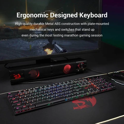 Redragon K535 RGB Mechanical Wired Gaming Keyboard Blue Switch Black