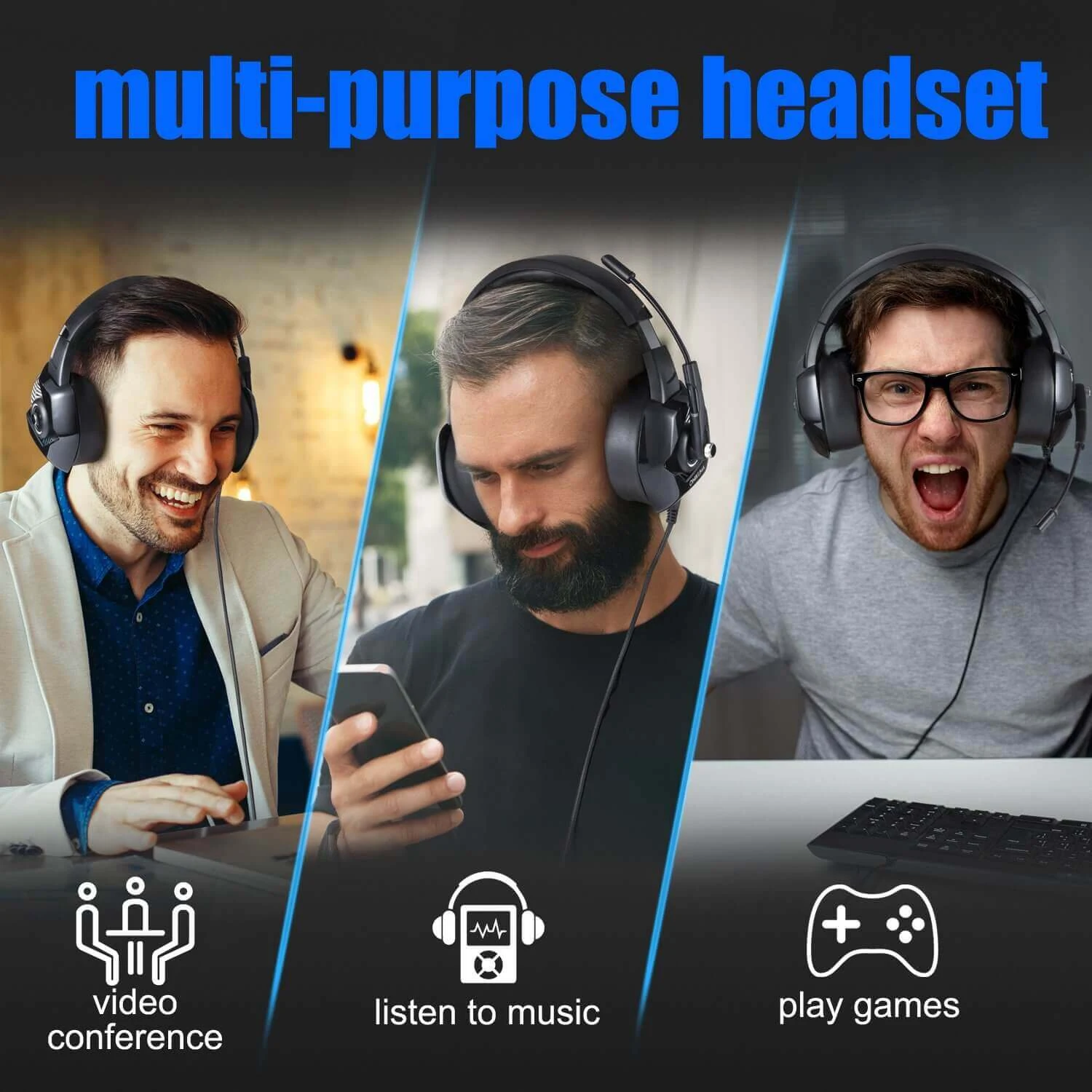 ONIKUMA K6 Wired Gaming Headphone - RGB