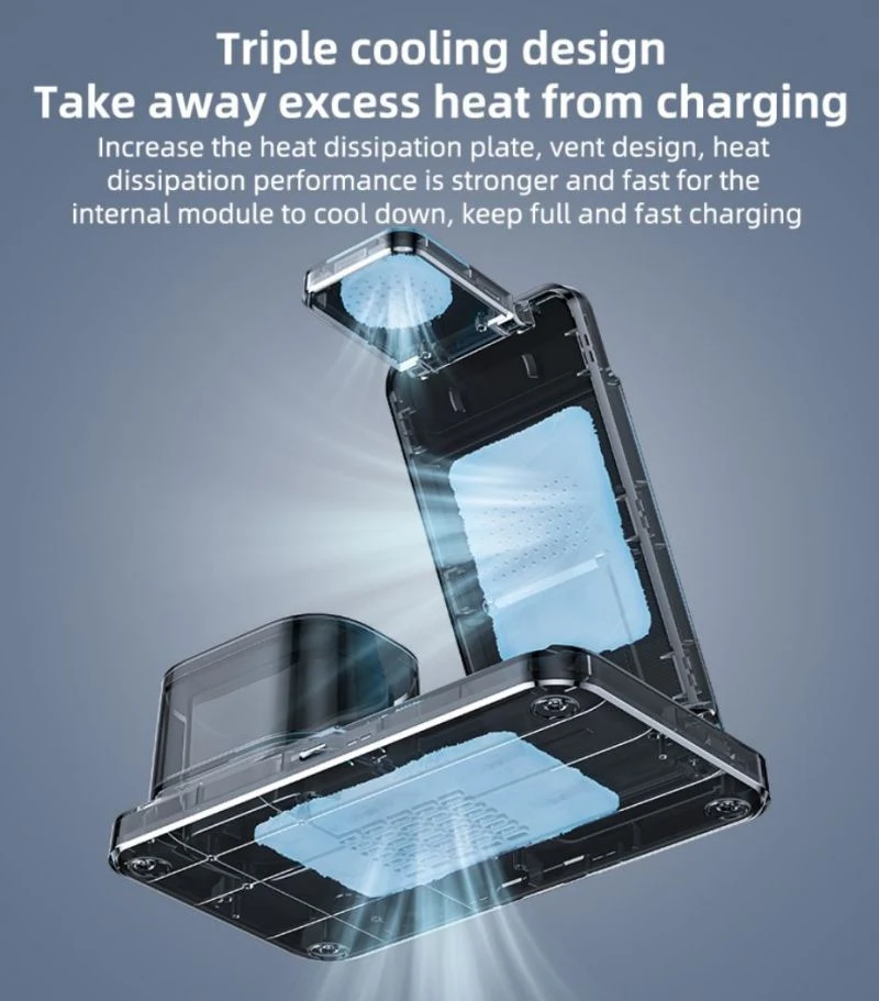 Yesido DS22 5 in 1 Clock Wireless Charging Stand For Apple