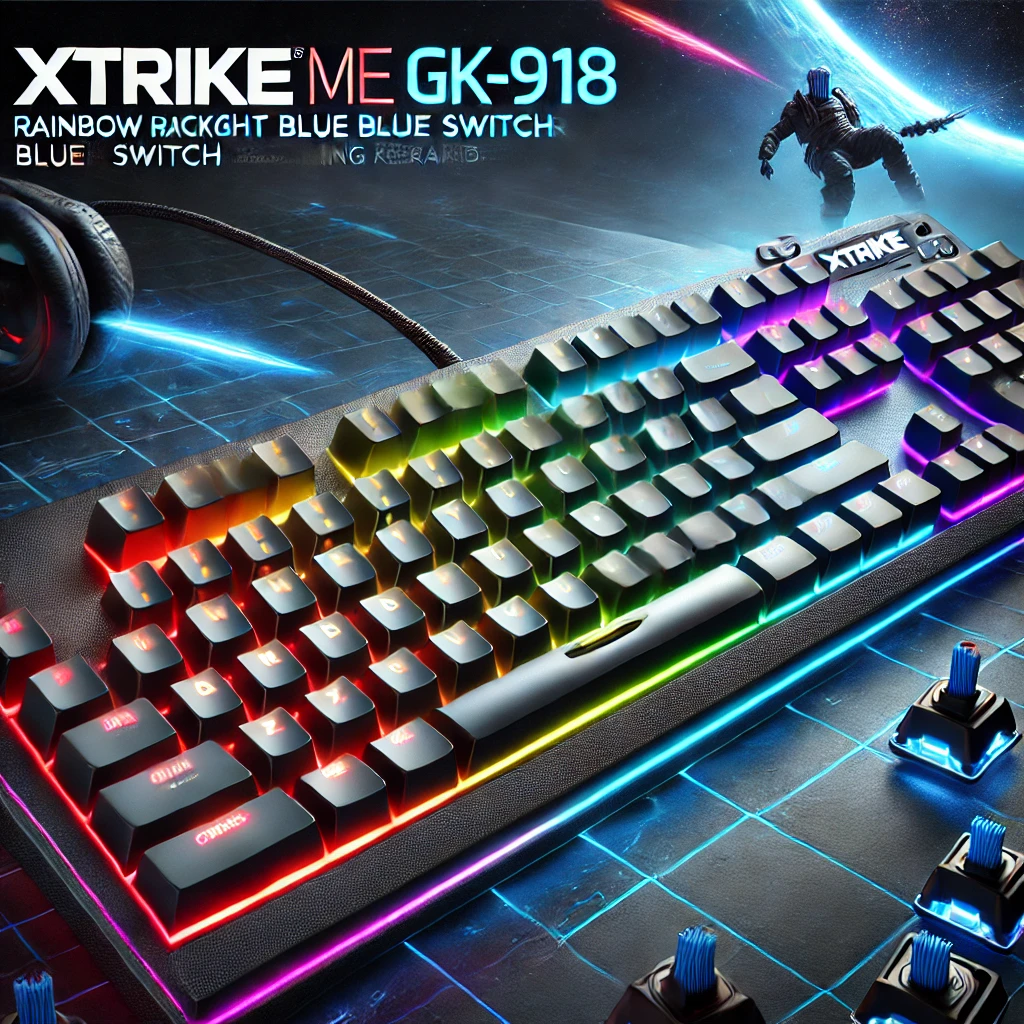 XTRIKE ME GK-918 Rainbow Backlight Blue Switch Mechanical Gaming Keyboard